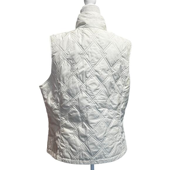 Eddie Bauer Women’s XL White Quilted Goose Down Vest - Picture 2 of 8